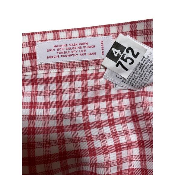 Brooks Brothers 346 Men's Rose Plaid Long Sleeve Button Down Shirt Size Large - Picture 4 of 4